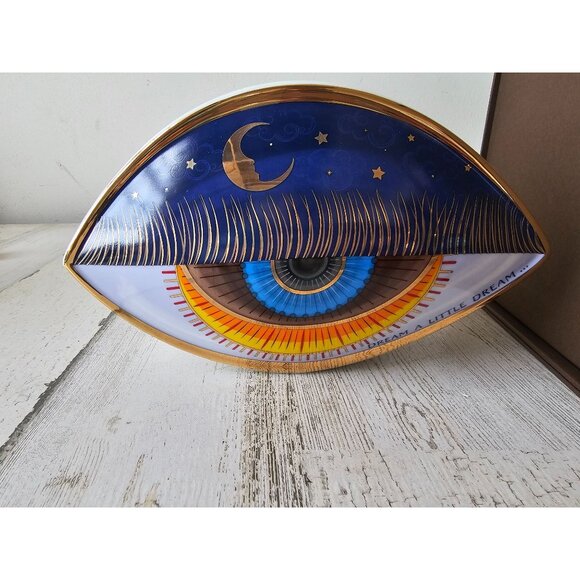 Karma and luck evil eye dream sleep moon nocturnal peace porcelain decor unique - Picture 2 of 8